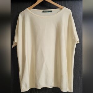 Lauren Ralph Lauren sweater with a crewneck and elbow-length Dolman Sleeves